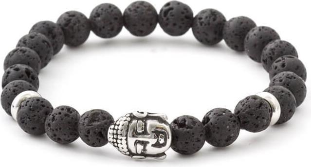 Produktbild Beneto Beaded bracelet made of lava stone MINK120 - Length: 19 cm (L) (19 cm, Lava Stone)