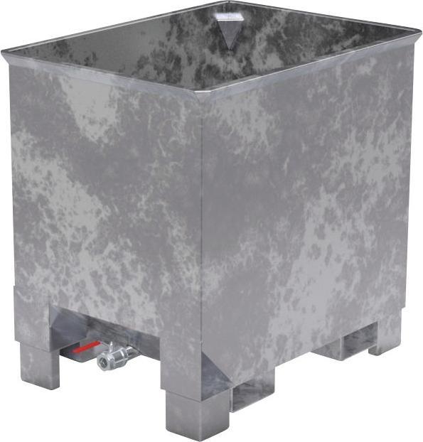 Actual product image eurokraft pro CS metal swarf collection container for tugger trains, LxWxH 620 x 840 x 800 mm