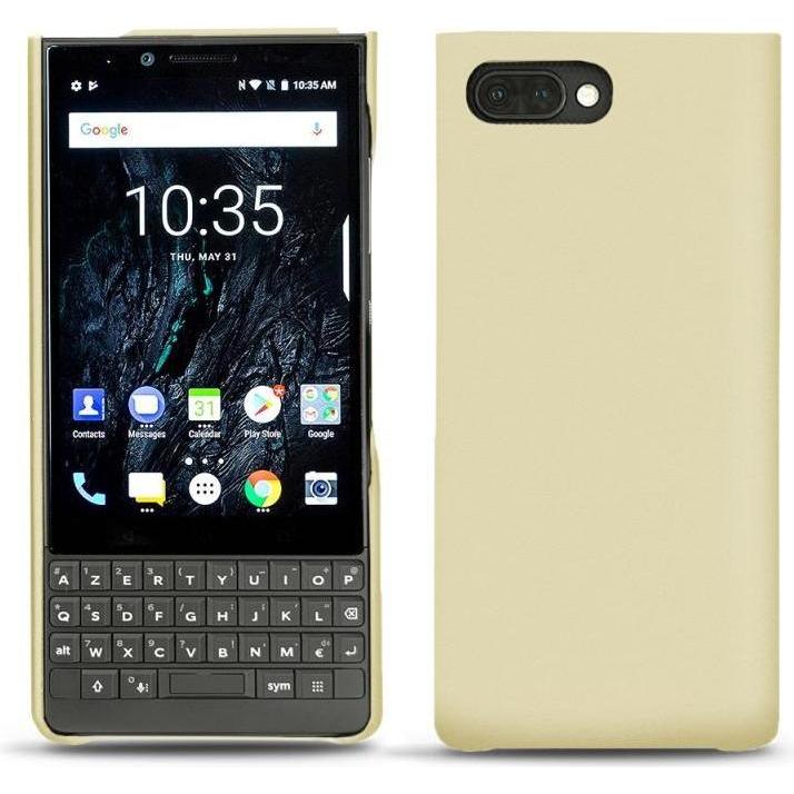 Noreve Lederschutzhülle (Blackberry KEY2), Smartphone Hülle, Beige