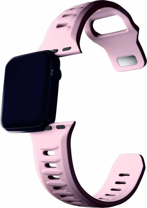 Actual product image 3MK Silicone Watch Strap różowy/powder pink dla Apple Watch 38/40/41mm (Silicone, Stainless steel)