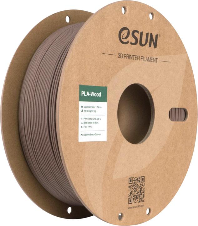 Actual product image eSUN PLA-Wood Walnuss Filament 1.75mm 1Kg (PLA, 1.75 mm, 1000 g)
