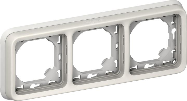 Actual product image Legrand PLEXO55 Frame triple horizontal white/ecru (069698)