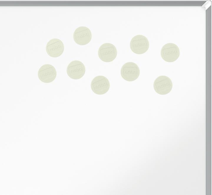 Actual product image Nobo Magnet round 24mm 1915294 white 10 pieces (10 x)