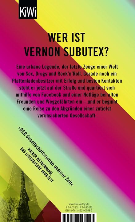 Actual product image Das Leben des Vernon Subutex 1 (German, Virginie Despentes, 2023)