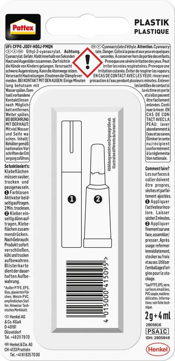 Actual product image Pattex Plastix (2 g, 4 ml)