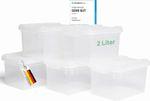 Image du produit Novaliv 5x Aufbewahrungsboxen mit Deckel klein 2 L transparente Nestbar stapelbare Plastikboxen mit (2 l)