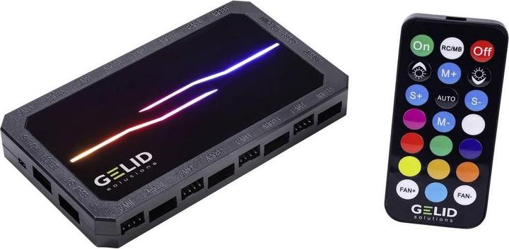 Image du produit Gelid Solutions Amber 8 Pro Ventilateurs et contrôle ARGB - 8x PWM & 10x ARGB connecteurs (8 Ventilateur)