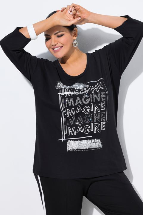 Immagine prodotto Ulla Popken Maglia con Imagine, scollo a girocollo e maniche a 3/4 (62)