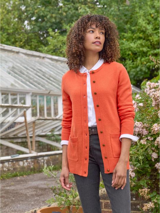 Produktbild Woolovers Strickjacke Rundhalsausschnitt Schafwolle (M)