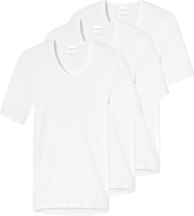 Produktbild Schiesser 3er Pack Original Classics Feinripp Unterhemd / Shirt Kurzarm (L)