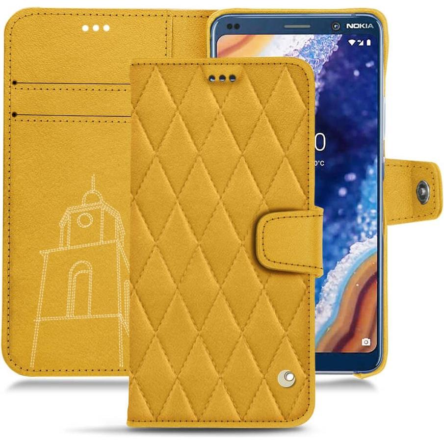 Thumbnail - Noreve Lederschutzhülle Wallet (Nokia 9 PureView), Smartphone Hülle, Orange