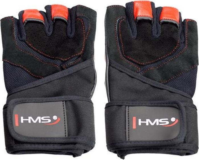 Produktbild HMS Schwarz/Rote rM Gym Handschuhe (M)