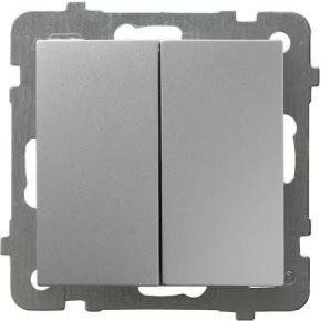 Ospel ŁP-10G/m/18, Taster + Schalter, Silber