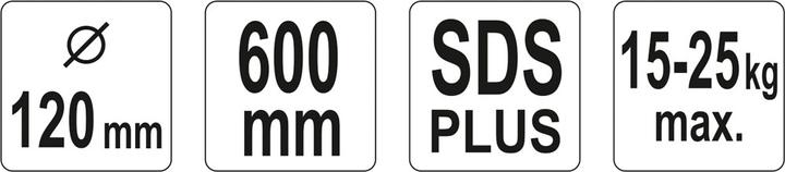 Actual product image Yato Professional Spiral Stirring Basket SDS Plus Ø120 600mm YT-5502