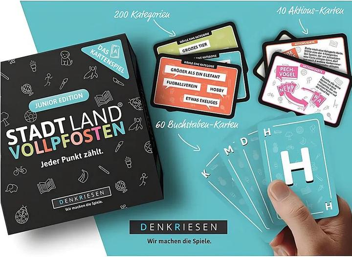 Actual product image Denkriesen Stad Land Vollpfosten - Card game Junior Edition (d) (German, 3 - 6 Players)