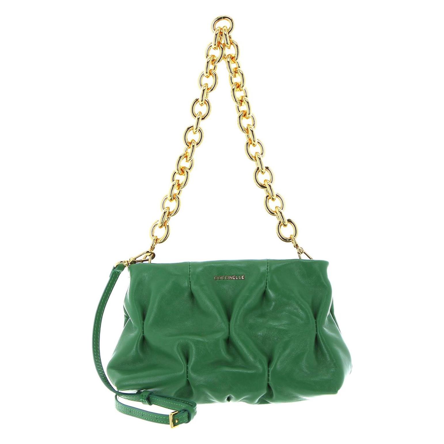Coccinelle, Damen, Handtasche, Ophelie Goodie Rock Handbag Craquele Leather, Grün