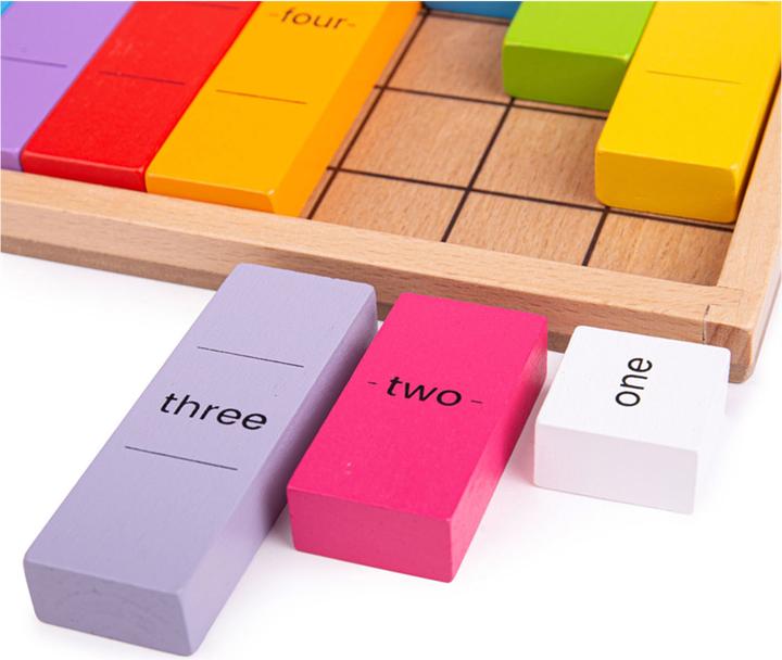 Actual product image Bigjigs Math game wooden connect numbers