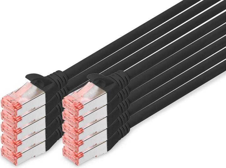 Produktbild Digitus CAT6 S-FTP Patchk.,0,5m, SW (S/FTP, CAT6, 0.50 m)