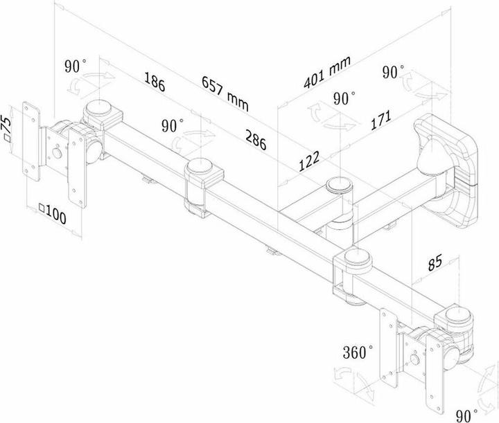 Image du produit Neomounts Fpma-W960d (Mur, 27")