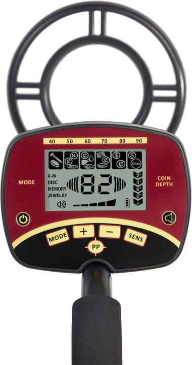 Actual product image Maclean MCE996 Trapper metal detector with 240 mm waterproof search coil and LCD display DISCO mode metal de