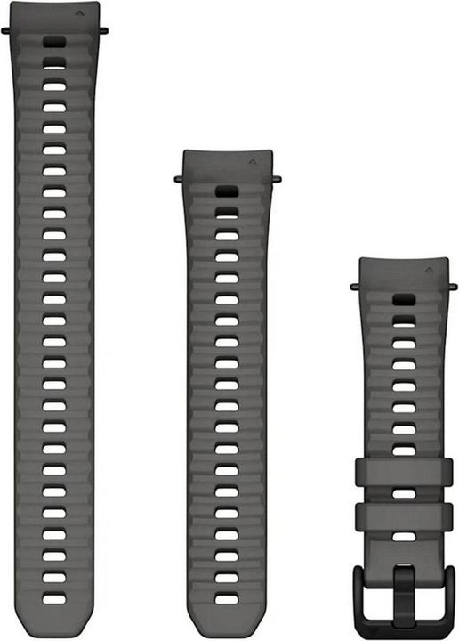 Actual product image Garmin watch strap Quick Release, black/slate grey (20 mm, Silicone)