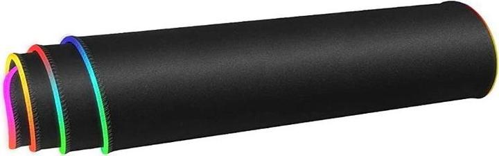 Actual product image Riff RGB-01 Rubber Cloth Gaming Mouse Pad with USB RGB Colored LED Frame (80x30cm) black