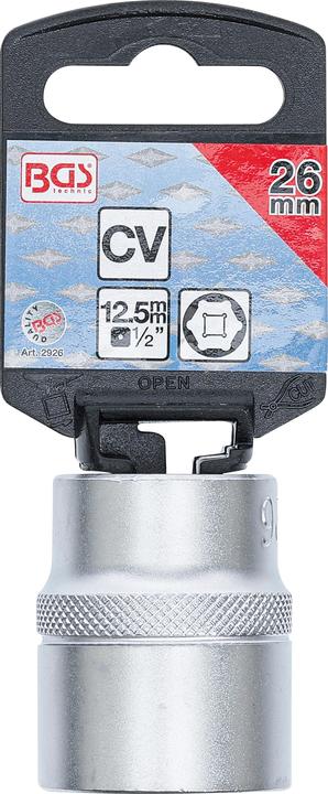 Produktbild BGS Steckschlüssel-Einsatz Sechskant Antrieb Innenvierkant 12,5 mm (1/2") SW 26 mm (26 mm)