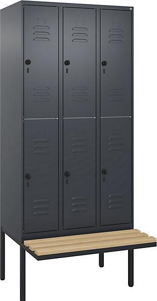 Actual product image C+P Double-decker locker Classic PLUS bench seat (90 cm, 212 cm)