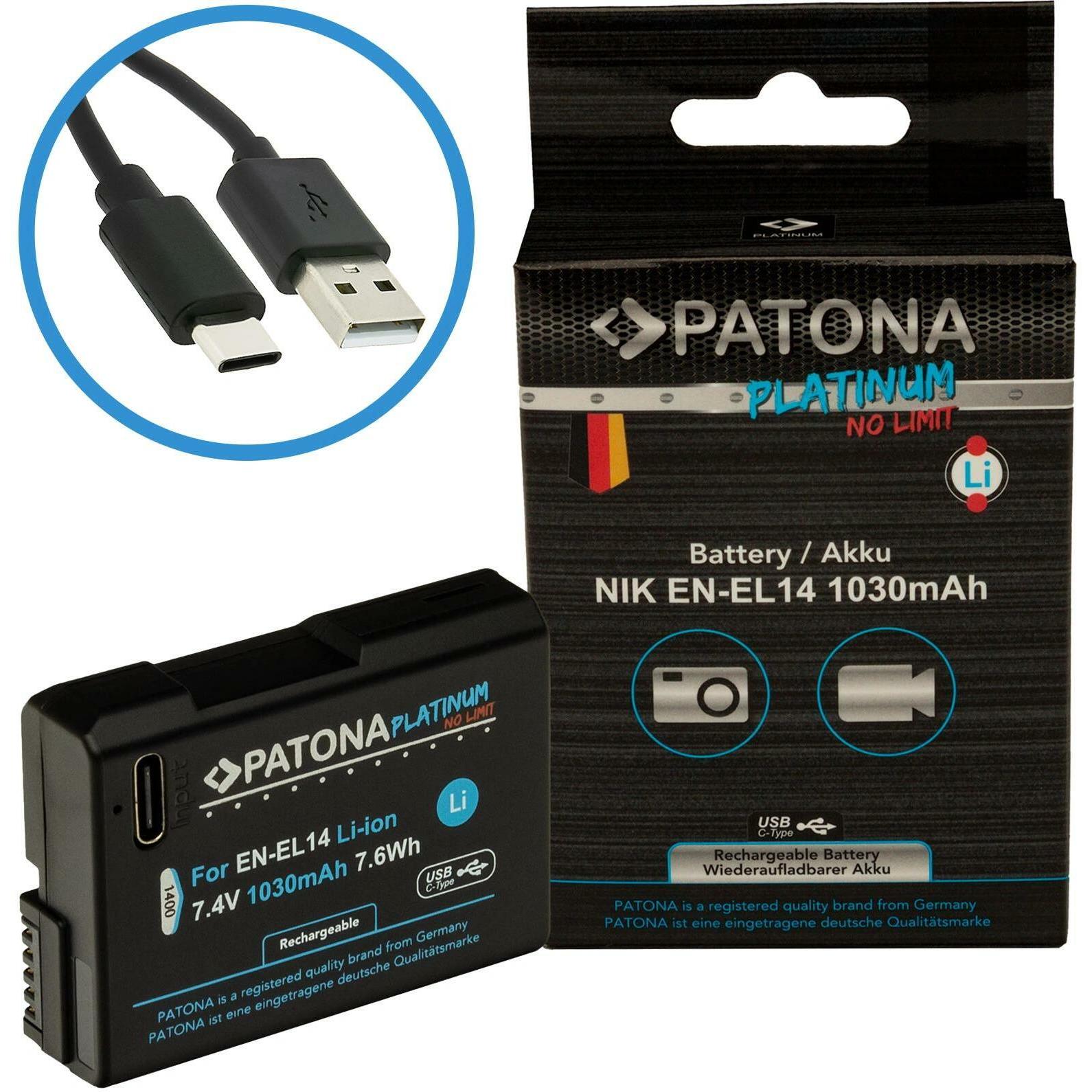 Patona Platino (Batteria della fotocamera), Alimentatore fotocamera, Nero