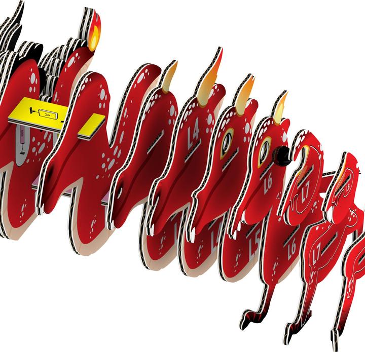 Produktbild Eugy Roter Drache Eco 3D-Puzzle (7 Teile)