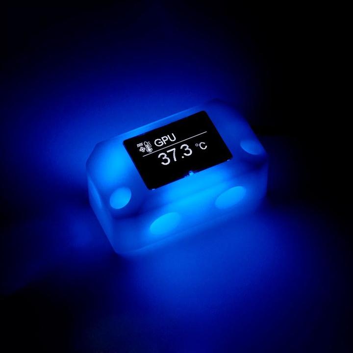 Actual product image Aqua Computer VISION Glow connection terminal for cryographics