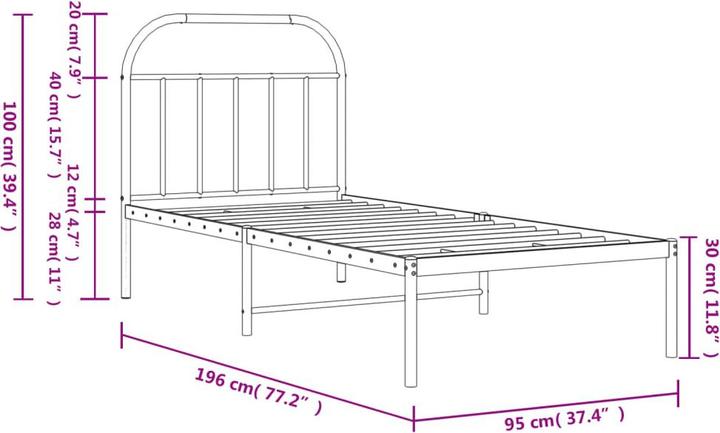 Image du produit vidaXL Bettgestell (90 x 190 cm)