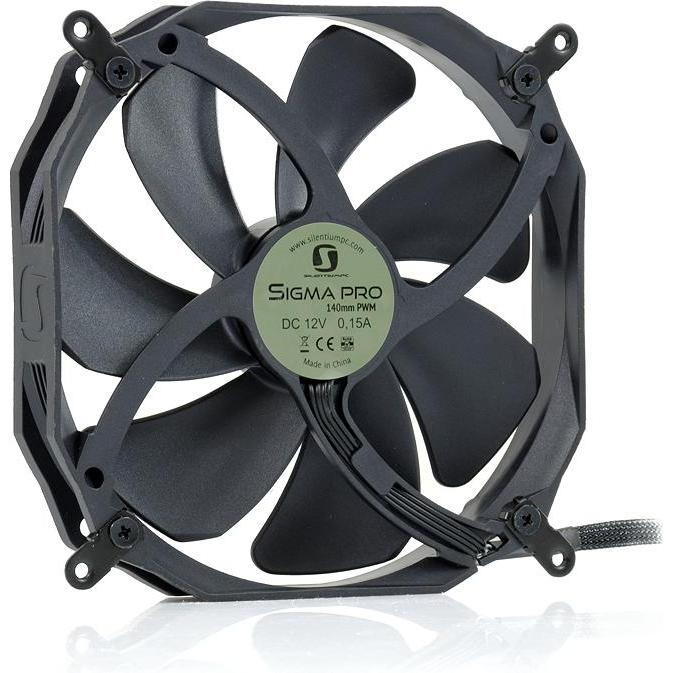 Thumbnail - Silentium PC Sigma Pro 140 PWM Computergehäuse Ventilator (140 mm, 1 x), PC Lüfter, Schwarz