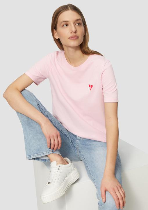Produktbild S.Oliver T-Shirt T-Shirt im Relaxed Fit mit Herz-Stickerei (42)