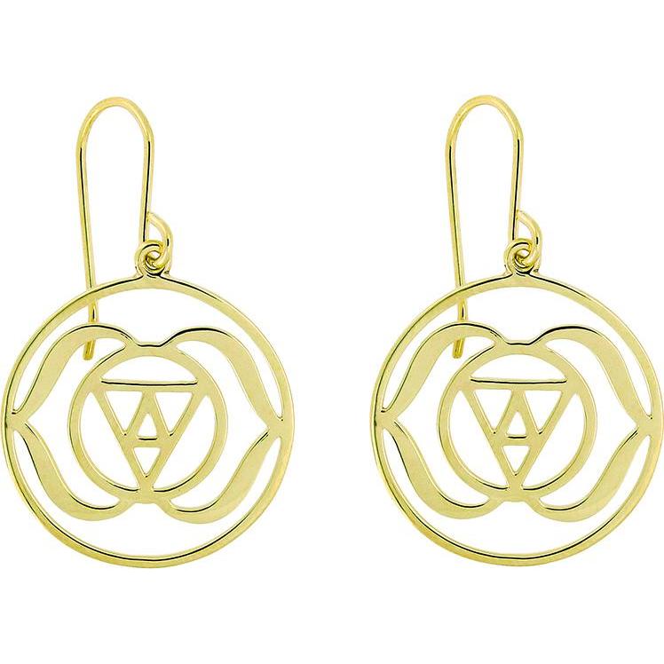 Viva Diva, Ohrringe, Stirn-Chakra Ohrhänger vergoldet, (925 Sterling Silber)