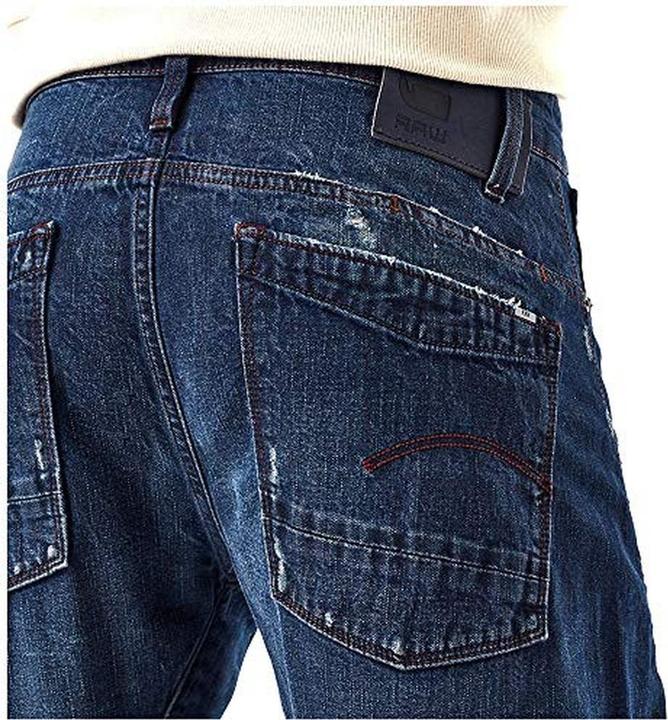 Produktbild G-Star Scutar 3D Slim Tapered Jeans, Halbhoge Taille, Taps Toelopend, Zerstört Look (W34/L36)
