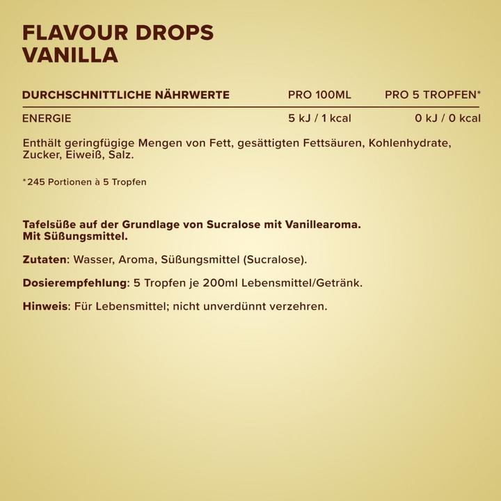 Nährwerte und Zutaten IronMaxx Flavour Drops (50ml)