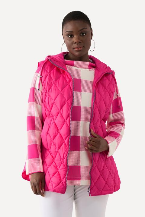 Produktbild Ulla Popken Steppweste, Zipper, Tunnelzug, Kapuze (54)