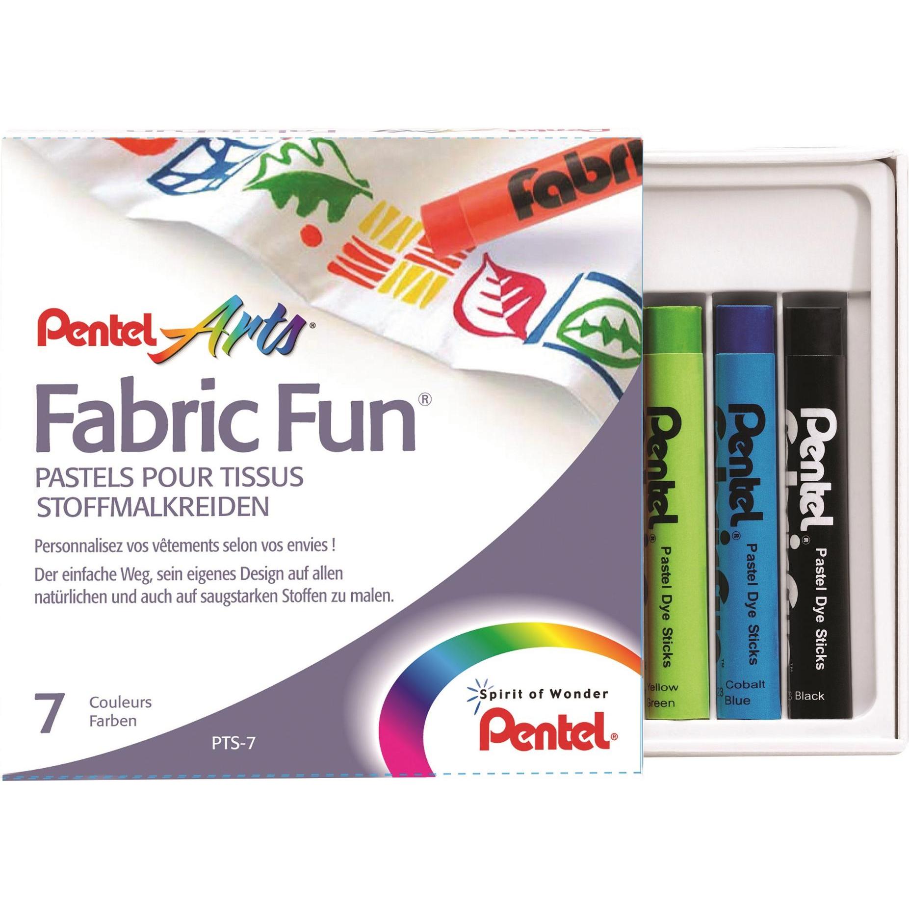 Pentel, Malstifte, Stoffmalkreide Fabric 7er (7 Farben, 1 x)