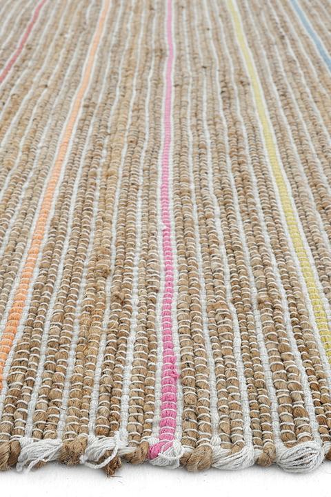 Image du produit Conceptum Hypnose Carl 100% JUTE Rectangulaire Multicolor Jute Underside Knitting Pattern Handmade Weaving (120 x 180 cm)