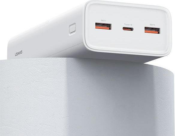 Actual product image Usams Powerbank PB68 30000mAh 65W QC3.0+PD Fast Charge + cable USB-C/USB-C 100W biały/white ATXLOGTC (30000 mAh, 65 W)