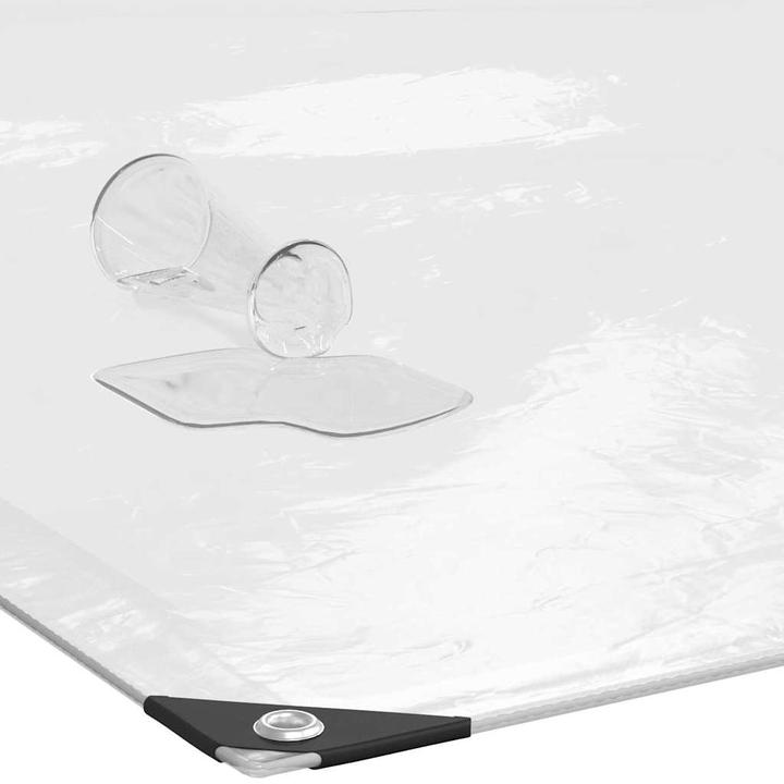 Image du produit vidaXL Transparente Plane mit Ösen 2x4 m Polyethylen durchsichtige Plane (200 x 400 cm)