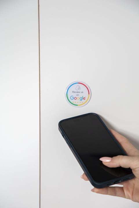 Actual product image Deltalabs Google Bewertungsaufkleber mit NFC