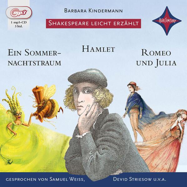 Thumbnail - Shakespeare leicht erzählt: Romeo und Julia, Hamlet, Ein Sommernachtstraum, Hörbücher von Devid Striesow, Jens Wawrczeck...