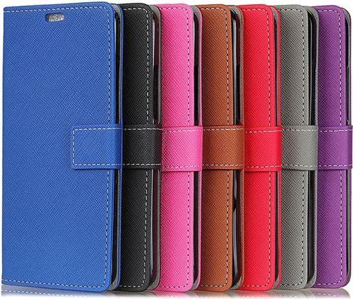 Produktbild MU Classic Leder Hülle mit Kreuzmuster (OnePlus 5T)