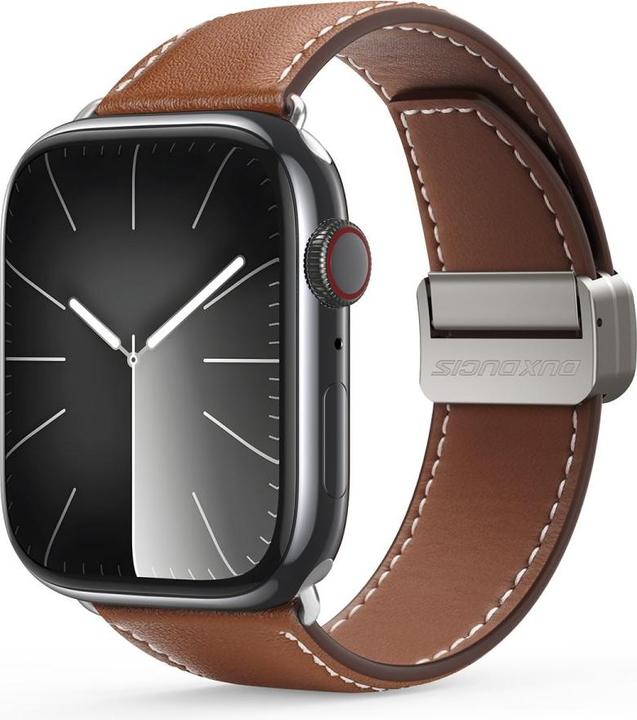 Dux Ducis YA Bracelet (42 mm, 44 mm, 45 mm, 49 mm, Cuir véritable, Apple Watch Series 1, Apple Watch Series 2, Apple Watch Series 3, Apple Watch Series 4, Apple Watch Series 5, Apple Watch Series 6, Apple Watch Series 7, Apple Watch Series 8, Apple Watch Series 9, Apple Watch SE, Apple Watch Ultra, Apple Watch Ultra 2)