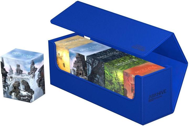 Actual product image Ultimate Guard Card Box XenoSkin Arkhive Monocolor 400+ Blue