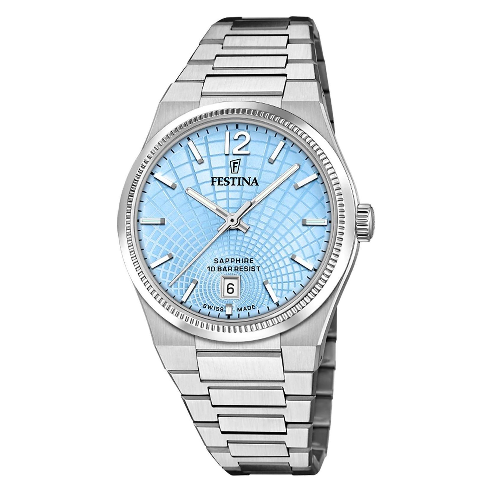 Festina, Armbanduhr, Swiss Made Frau, Silber, (Swiss Made, 35 mm)