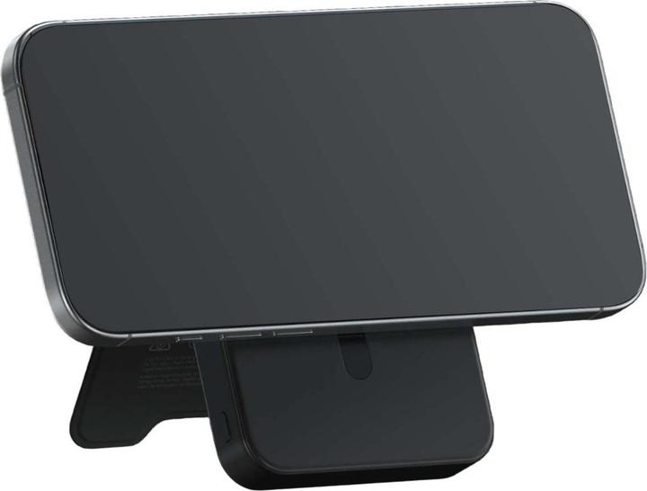Actual product image Satechi OntheGo Magnetic Qi2 Powerbank Stand 5000 mAh Black (5000 mAh, 15 W)