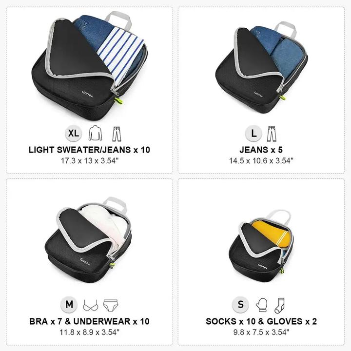 Produktbild Gonex Kompressions Packwürfel Set